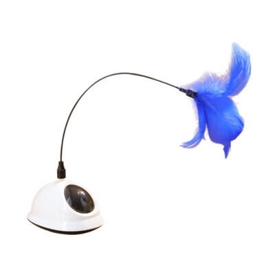 

Pet Cat Laser&Feather Toys Automatic Electric Toys Kitten Self-entertaint Teaser with Base Funny Feather Toys Pet Cat Supply