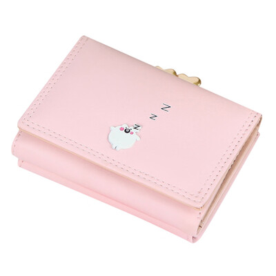 

Tailored Women Short Lovely Fashion Three Fold Candy Color Coin Purse Card Holder Bag