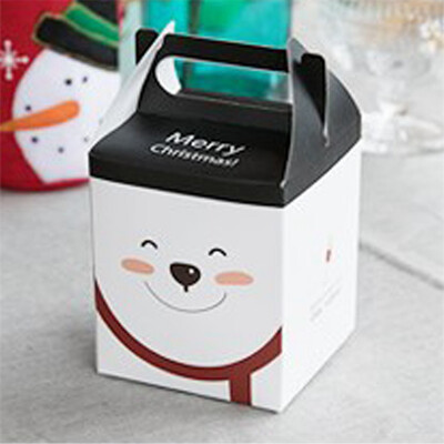 

1Pcs Cartoon Christmas Gift Box Folded Colorful Christmas Apple Box Xmas Candy Fruit Box Kids Birthday Party Gift Packaging Bags