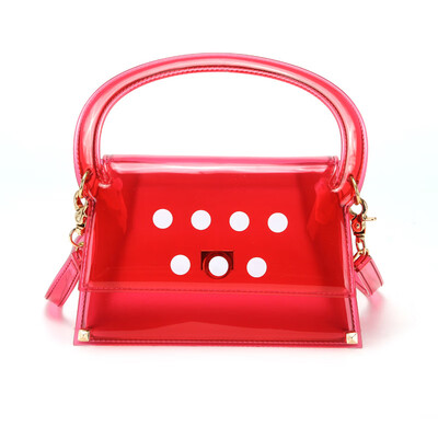 

Flap New Summer Transparent Mini Clear Women Handbag Candy 2019 Brand Designer Dot Crossbody Messenger Bags Jelly Lady Tote Bag