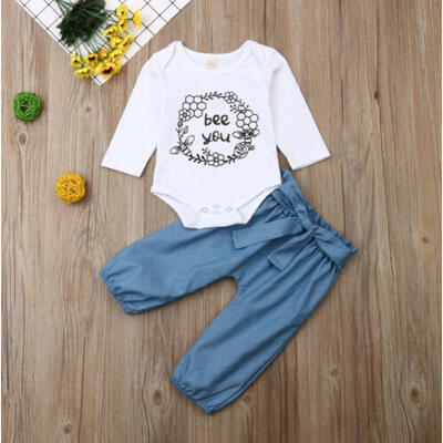 

Newborn Kids Baby Girls Autumn Clothes Long Sleeve Romper Jumpsuit Pants Outfits