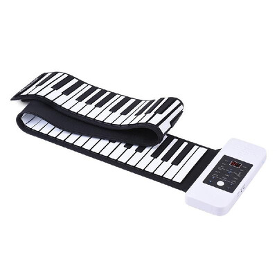 

Portable Silicon 88 Keys Hand Roll Up Piano Electronic USB Keyboard Built-in Li-ion Battery&Loud Speaker with One Pedal