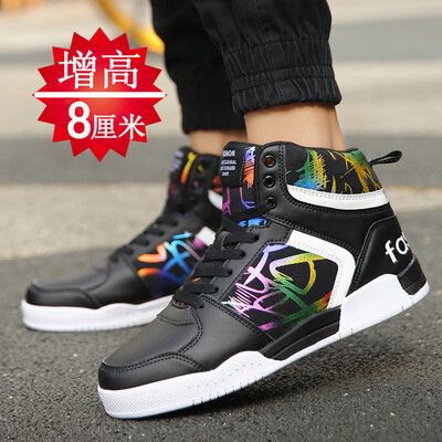 

The 2019 summer new breathable mens board shoes increased casual canvas shoes tide shoes high side sports Joker mens shoes