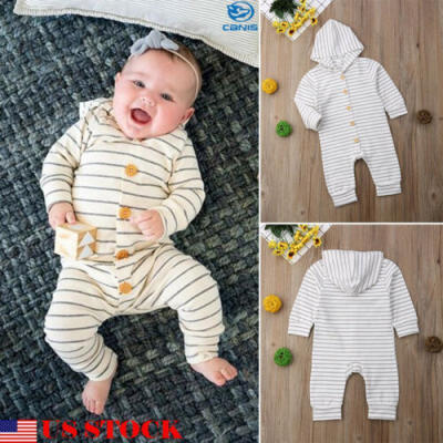 

US ❤2019 Infant Baby Kid Boy Girl Hoodie Jumpsuit Romper Bodysuit Clothes Outfit