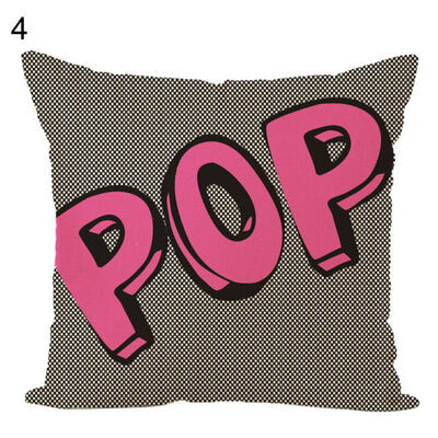 

Words Printed Soft Linen Throw Pillow Case Cushion Cover Sofa Bed Car Home Decor