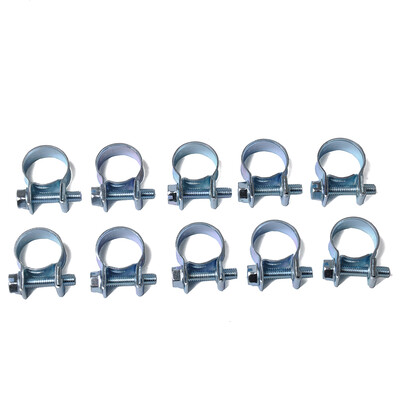 

10PCSSet 9-11MM Diesel Petrol Pipe Mini Clamp Carbon Steel Fuel Injection Hose Air Hose Clamps Assortment Kit