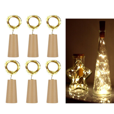 

Siaonvr 6Pcs Cork Shaped LED Night Light Starry Light Wine Bottle Lamp For Party Decor