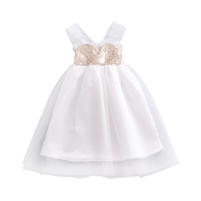 

Kids dresses For Girls Mesh Princess Dress Girl Solid Children Girl Vestidos For Party Wedding Dresses