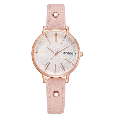 

Korean version of the trend of fashion ladies watch simple scale dial PU with watch