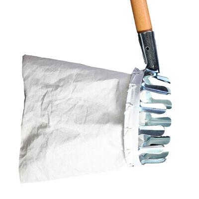 

Iron Metal Teeth Fruit Picker Catcher Orange Peach Pear Grab Basket Bag Cloth Handheld Garden Tool