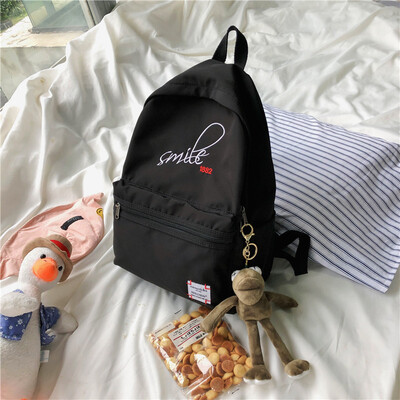 

Schoolbag female Korean version of high school students in junior high school ins style department simple Mori department shoulder