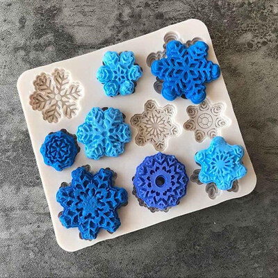 

JPGIF Forms DIY Silicone Baking Cake Molds Christmas Xmas Snowflake Shape Cake Mold