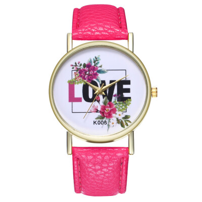 

Lady watch Airplane flying heart pattern Woman Fashion Love Leather Band Analog Quartz Round WristWatch reloj mujer relojes &Ff