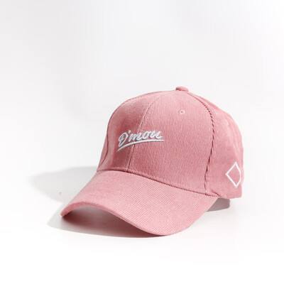 

Fallwinter new hat female letters embroidered corduroy baseball cap Korean student lovers fashion Cap male tide