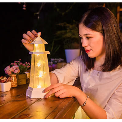 

Novelty Remote Control Night Light Tower Style Star Light Desk LED Lamp For Home Decor Gifts Bedroom Holiday Warm White