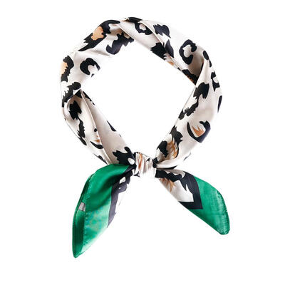 

Fashion Women Silk Shawl Geometric Print Square Scarf Neck Hair Tie Band