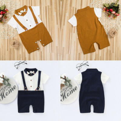 

Newborn Gentleman Baby Boy Outfits Clothes Romper Tops Jumpsuit 1PCS Set