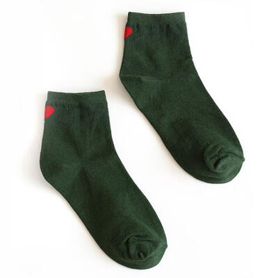 

Womens Girls Harajuku Sweet Love Heart Pattern Cotton Breathable Long Socks