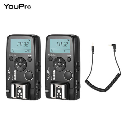 

YouPro Pro-7 Wireless Shutter Timer Remote&Flash Trigger 2in1 with N3 25mm PC Sync & Shutter Cable for Canon 7D 7DII 6D 5DII