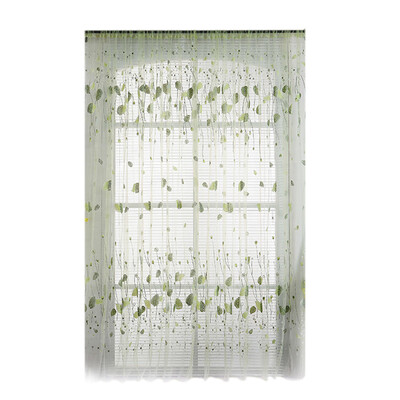 

Fashion Breathing Floral Printed Home Decor Window Screening Curtain Drape