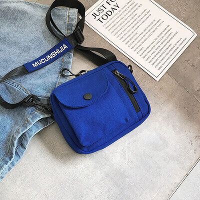 

Tailored Womens Fashion Canvas Pocket Bag Single Shoulder Bag Slant Bag