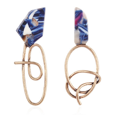 

1 Pair Women Fashion Jewelry Irregular Vintage Resin Earrings Dangle Drop Acrylic Ear Studs