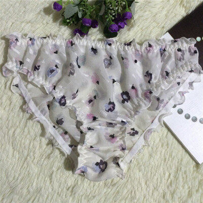 

Womens Sexy Underwear Printed Low Waist Breathable Knicker Briefs Panties Soft