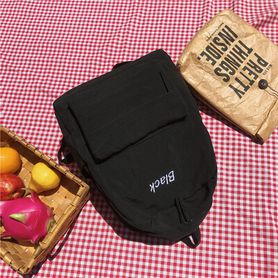 

Bag girl ins wind campus college students backpack high school ancient sense of large capacity hundred tide college wind shoulder