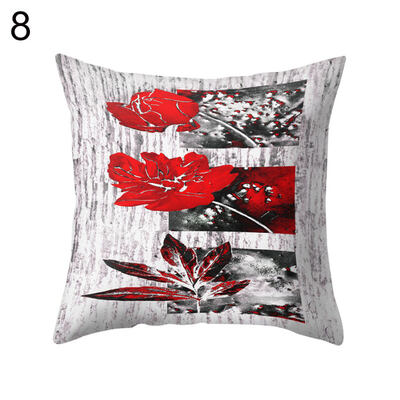 

Bright Color Flower Pillow Case Cushion Cover Sofa Bed Car Cafe Office Decor