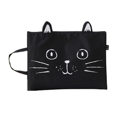 

1Pc A4 Cat Canvas Bag Fabric File Folder Document Bag Notebook Storage Organizer Bag Office School Supplies