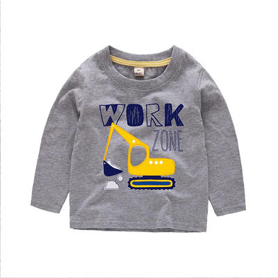 

Kids Boys Long Sleeve Cartoon Letter Print T-Shirts Spring Autumn Clothes