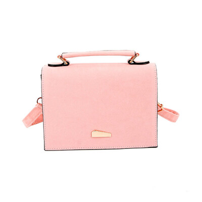 

Simple Solid Color Flip Cover Women Casual Shoulder Crossbody Bag Handbag Pouch
