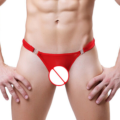 

Men Elastic Waist Thong Knickers Panties Low Waist Lingerie Briefs Underpants