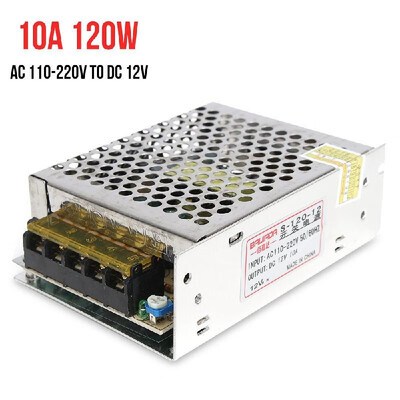 

AC 110V220V To DC 12V 10A 120W Power-Supplys Transformer Switching Adapter Converter Driver for LEDs Strips Light Camera Computer