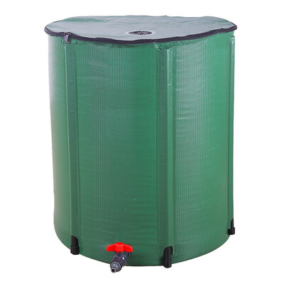 

Rain Barrel Outdoor Patio Water Storage Barrel 50 Gallon Green