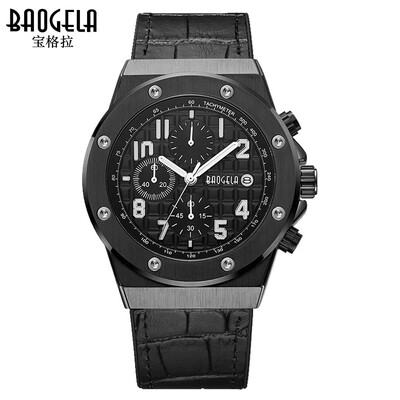 

Baogra baogela watch waterproof three-eye multi-function mens watch mens sports watch quartz watch watch