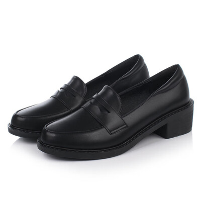 

803 Europe&the United States British wind single shoes womens fashion simple&thick with t