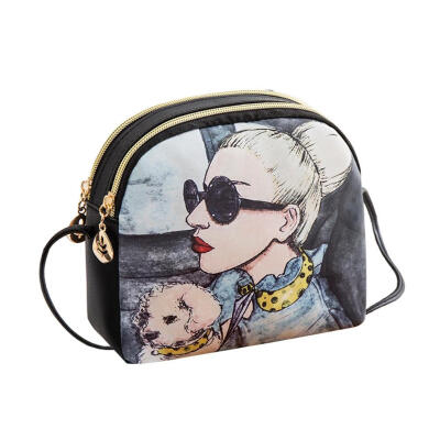 

Women Shoulder Bags Cartoon Print Handbags Messenger Bag Cute Zipper Tote