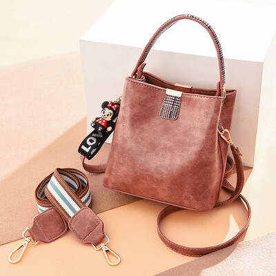 

Bag girl fashion mini bucket bag texture foreign air slant bag 100 lap lady one shoulder handheld