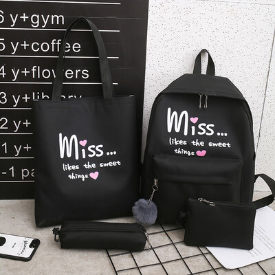 

Young girl fresh shoulder bag female canvas junior high school student bag female Korean high school students simple lightweight b