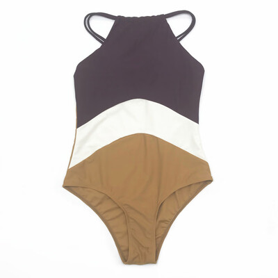 

Roseonmyhand Womens Color Stitching One-piece Swimsuit Swimsuit Beachwear Bikini