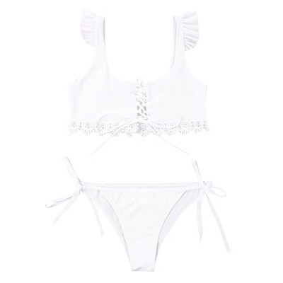 

Criss Cross Tie Side Bikini with Lace