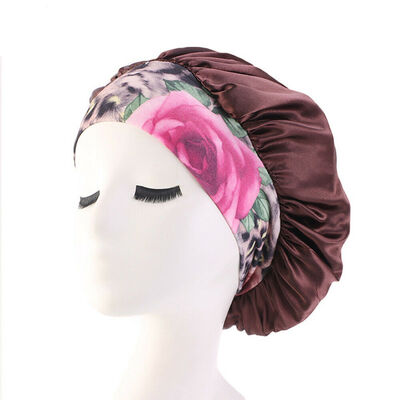 

Adjust Women Bonnet Cap Salon Shower Sleep Hair Head Cover Wide Band Elastic Hat