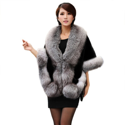 

Faux Fur Collar Scarves For Women Winter Artificial Fur Cape Poncho Elegant Fluffly Warm Scarfs Fur Neck Warmer Pashmina