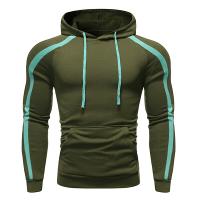 

Toponeto Men Autum Winter Long Sleeve Hooded Sweatshirt Printed Outwear Tops Blouse