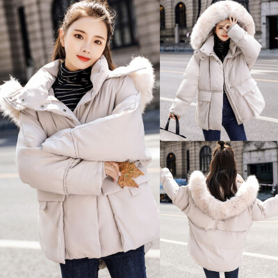 

Toponeto Fashion Women Winter Warm Cotton Hooded Winter Jacket Long-Sleeved Coat