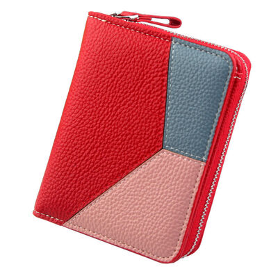 

2018 New Style Fashion Hot Womens PU Leather Small Mini Wallets Patchwork Holder Zipper Purse Clutch