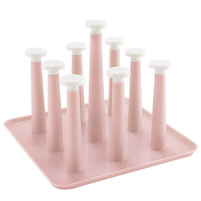 

Toponeto Cup Holder Quick Dry Dish Drain Rack Cup Storage Shelf for Home Bar Kitchen