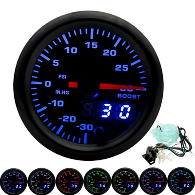 

2" 52mm 7 Colors LED Car Turbo Boost Gauge PSI Meter Analogdigital Dual Display