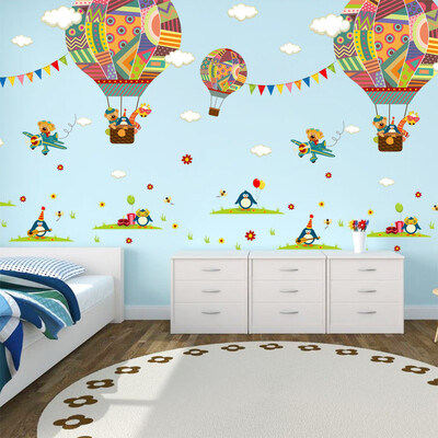 

〖Follure〗Removable Art Mural Hot Air Balloon Child Home Living Room Decor Wall Sticker